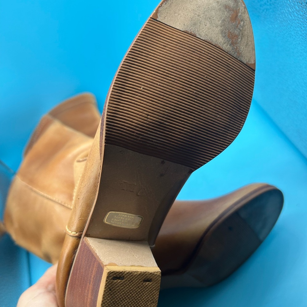 Predictions Camel Leather Boots Vintage - Picture 5 of 8